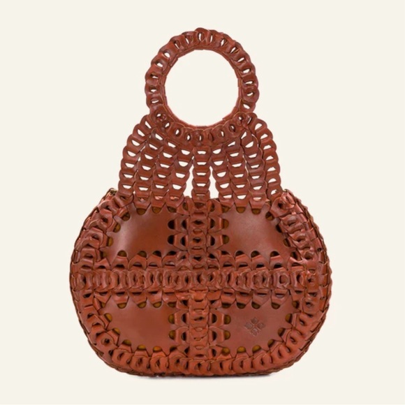 PATRICIA NASH Pisticci Chainlink Leather Flapover Crossbody Bag - Picture 1 of 14